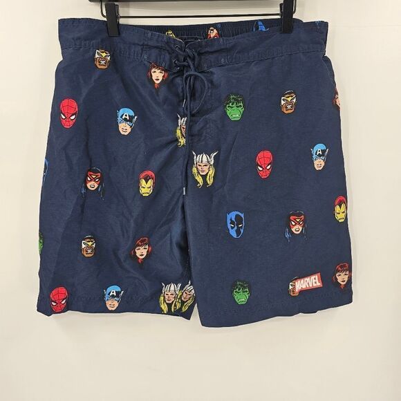 Marvel Avengers swim shorts trunks xl blue summer vacation - Picture 1 of 3